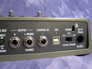 Zoom G3 - back panel close-up