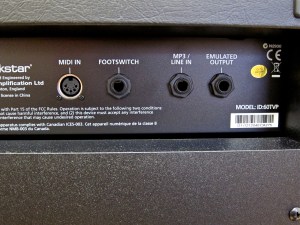 Blackstar ID60 TVP – back panel