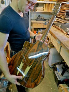 AJ + highly figured guitar