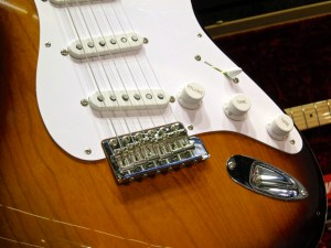 Authentic control knobs and pickup covers on Fender's 60th Anniversary 1956 Stratocaster model